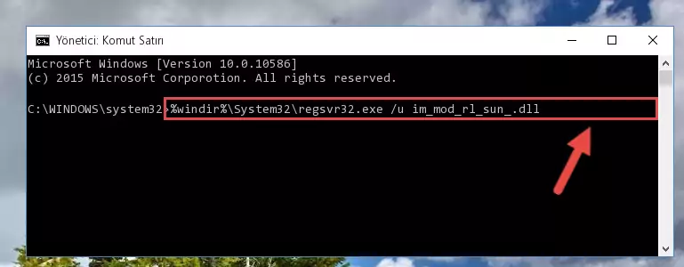 Im_mod_rl_sun_.dll dosyasını .zip dosyası içinden çıkarma