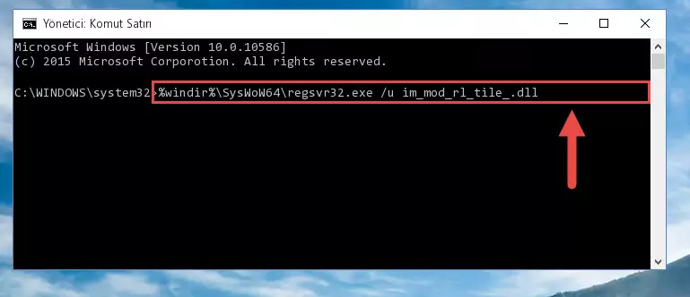 Im_mod_rl_tile_.dll dosyasını sisteme tekrar kaydetme (64 Bit için)
