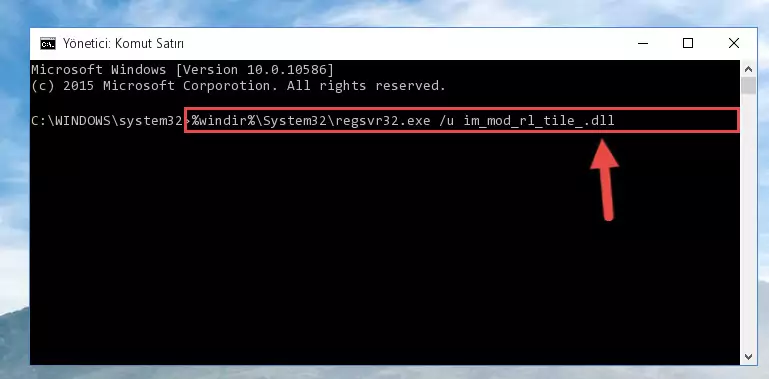 Im_mod_rl_tile_.dll dosyası için yeni kayıt oluşturma