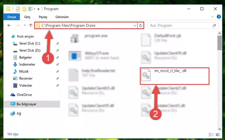 Im_mod_rl_tile_.dll dosyasını seçme