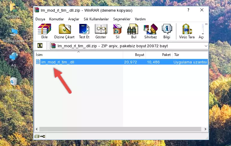 Program kurulum dizinine Im_mod_rl_tim_.dll dosyasını kopyalama.