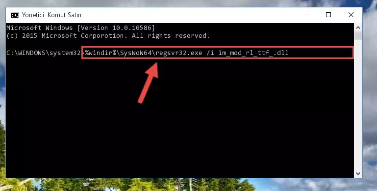 Im_mod_rl_ttf_.dll dosyasının hasarlı kaydını sistemden kaldırma (64 Bit için)