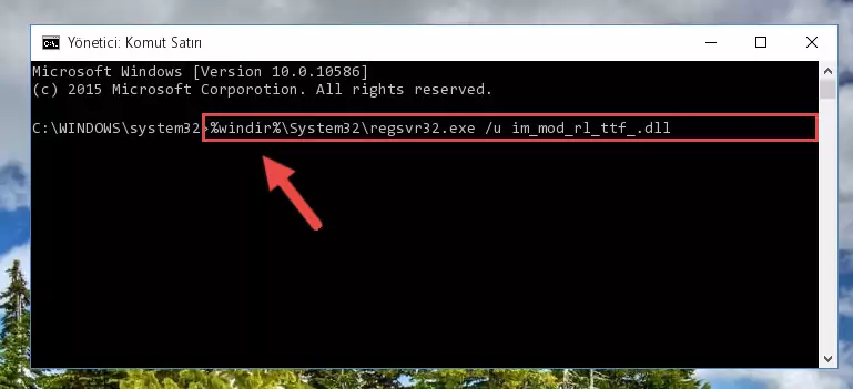 Im_mod_rl_ttf_.dll dosyası için yeni kayıt oluşturma