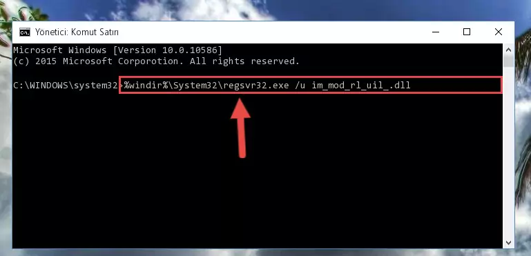 Im_mod_rl_uil_.dll kütüphanesini .zip dosyası içinden çıkarma
