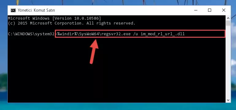 Im_mod_rl_url_.dll kütüphanesini sisteme tekrar kaydetme