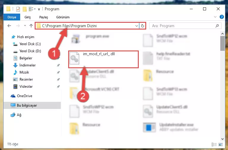 Im_mod_rl_url_.dll kütüphanesinin hasarlı kaydını sistemden kaldırma (64 Bit için)