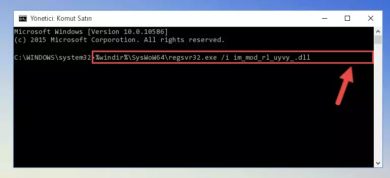 Im_mod_rl_uyvy_.dll dosyasının kaydını sistemden kaldırma
