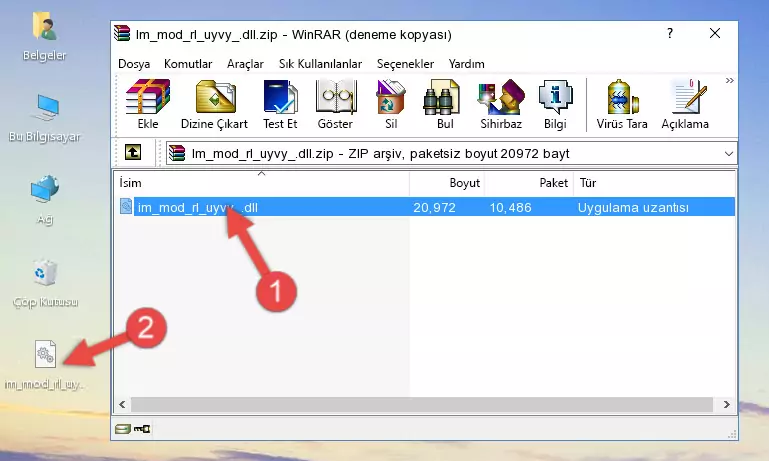 Program kurulum dizinine Im_mod_rl_uyvy_.dll dosyasını kopyalama.