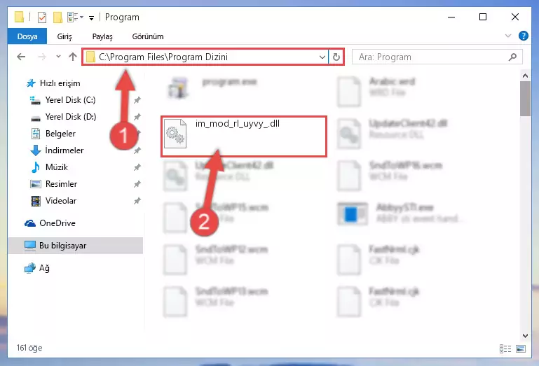Im_mod_rl_uyvy_.dll dosyasının sorunlu kaydını Regedit'den kaldırma (64 Bit için)
