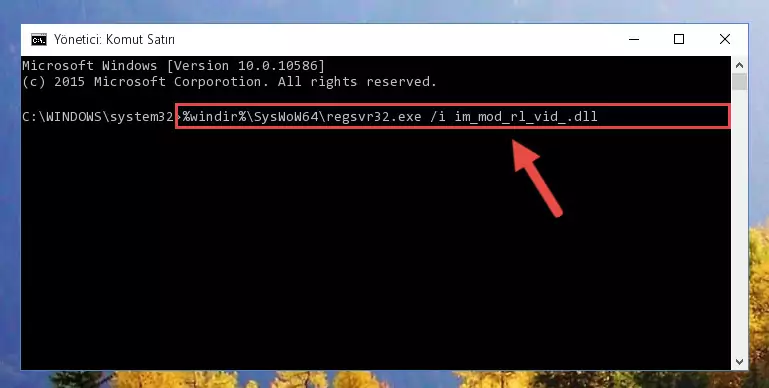 Im_mod_rl_vid_.dll dosyasının Windows Kayıt Defteri üzerindeki sorunlu kaydını temizleme
