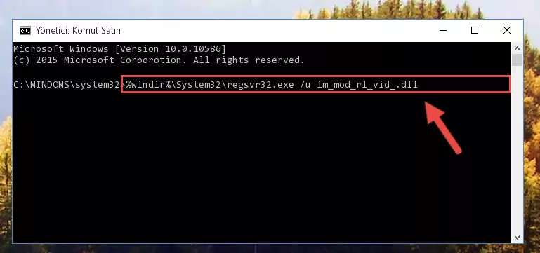 Im_mod_rl_vid_.dll dosyasını dışarı çıkarma