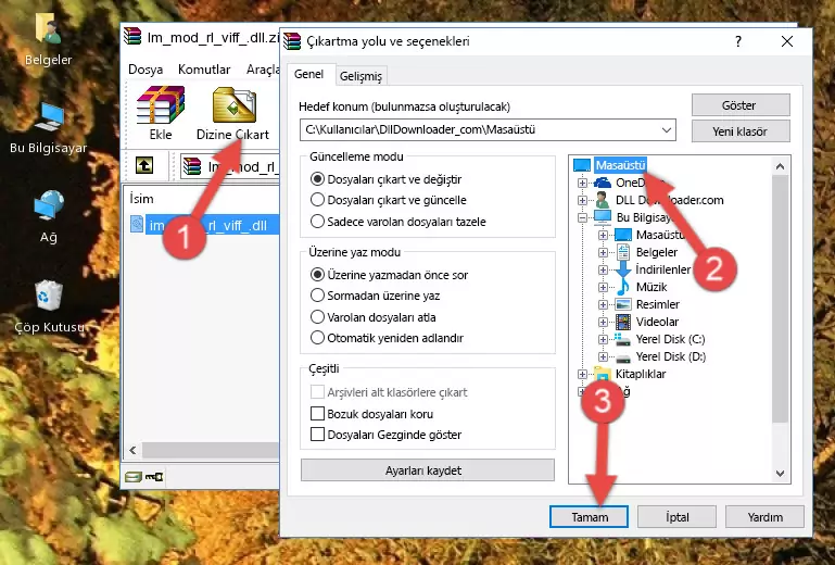 Im_mod_rl_viff_.dll dosyasını Windows/System32 dizinine yapıştırma