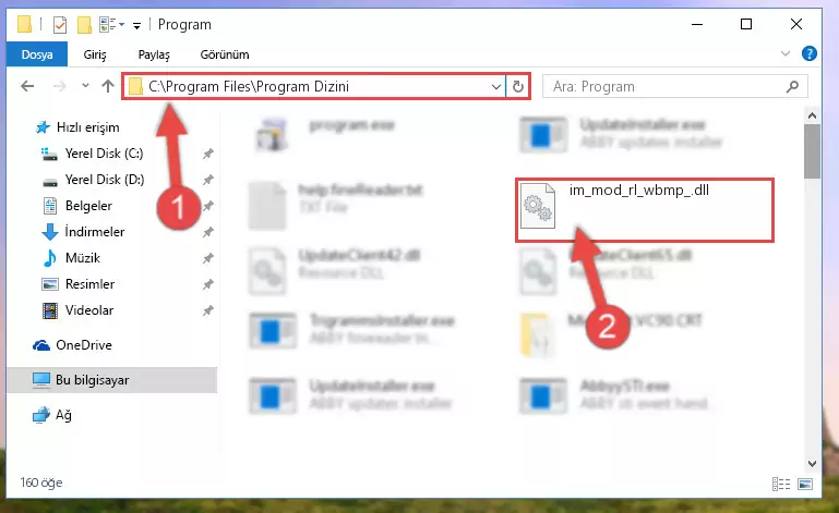 Im_mod_rl_wbmp_.dll kütüphanesini seçili hale getirme
