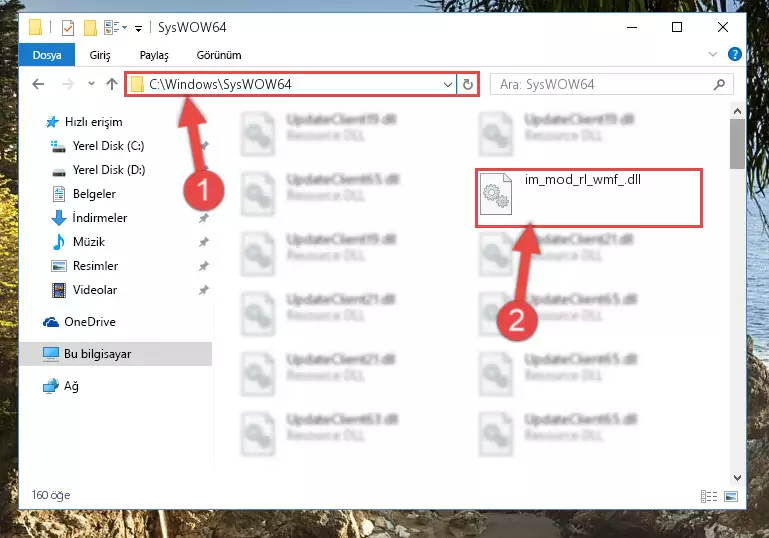Im_mod_rl_wmf_.dll dosyasını masaüstüne çıkarma