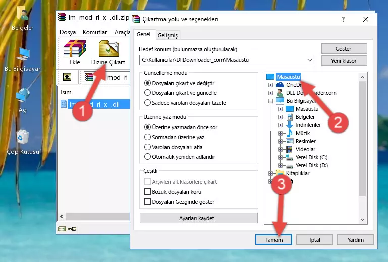 Im_mod_rl_x_.dll dosyasını Windows/System32 dizinine yapıştırma