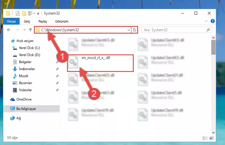 Im_mod_rl_x_.dll dosyasını Windows/sysWOW64 dizinine kopyalama