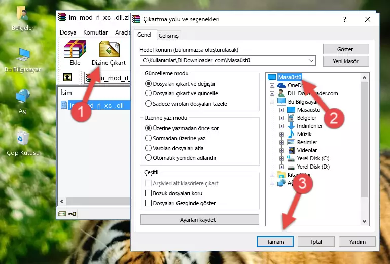 Im_mod_rl_xc_.dll kütüphanesini Windows/System32 klasörüne kopyalama