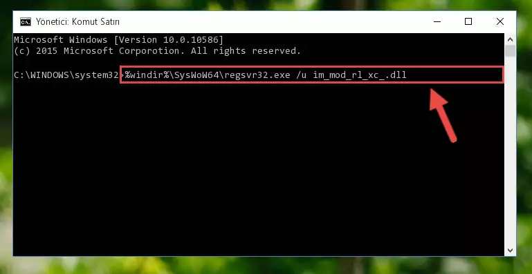 Im_mod_rl_xc_.dll kütüphanesini sisteme tekrar kaydetme (64 Bit için)