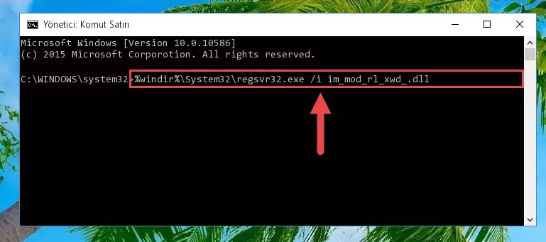 Im_mod_rl_xwd_.dll dosyasını sisteme tekrar kaydetme (64 Bit için)