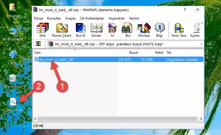 Program kurulum dizinine Im_mod_rl_xwd_.dll dosyasını kopyalama.