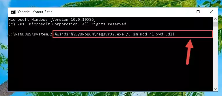 Im_mod_rl_xwd_.dll dosyasını sisteme tekrar kaydetme