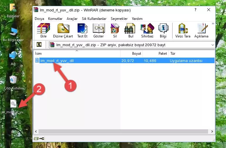 Program kurulum dizinine Im_mod_rl_yuv_.dll dosyasını kopyalama.