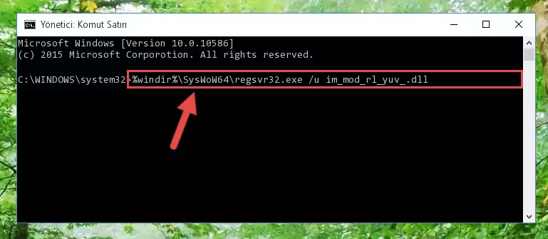 Im_mod_rl_yuv_.dll dosyası için Windows Kayıt Defterinde yeni kayıt oluşturma