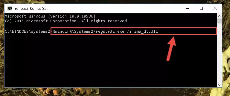 Ima_dt.dll dosyasının Windows Kayıt Defterindeki sorunlu kaydını silme