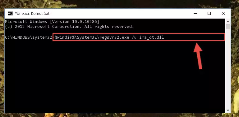 Ima_dt.dll dosyası için Regedit (Windows Kayıt Defteri) üzerinde temiz kayıt oluşturma