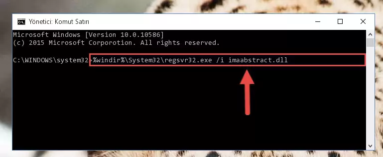 Imaabstract.dll kütüphanesini sisteme tekrar kaydetme (64 Bit için)