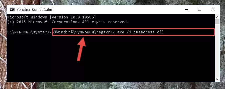 Imaaccess.dll kütüphanesinin bozuk kaydını Kayıt Defterinden kaldırma (64 Bit için)