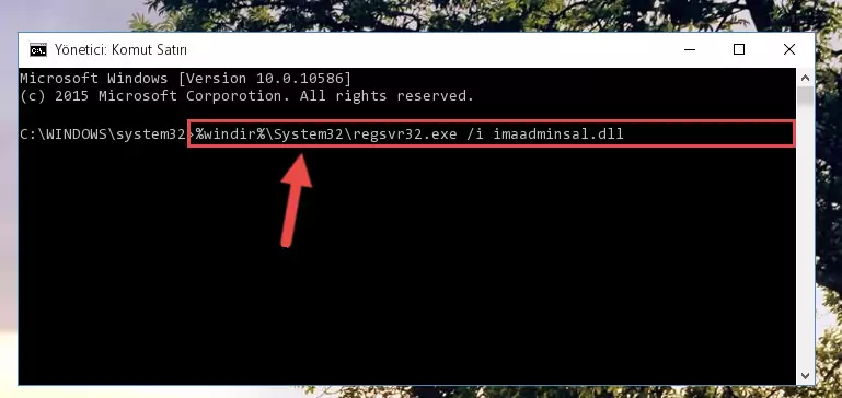 Imaadminsal.dll dosyasının Windows Kayıt Defterindeki sorunlu kaydını silme