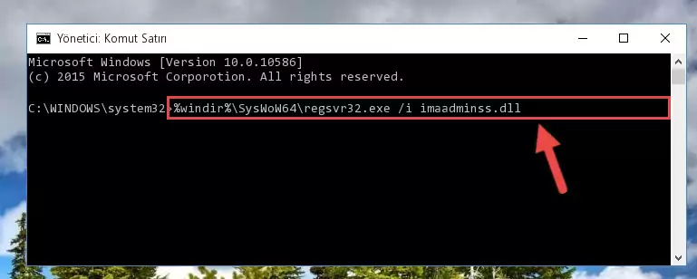 Imaadminss.dll dosyasının bozuk kaydını Windows Kayıt Defterinden kaldırma (64 Bit için)