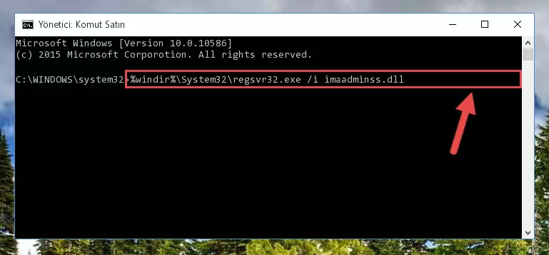 Imaadminss.dll dosyasının Windows Kayıt Defterindeki sorunlu kaydını silme