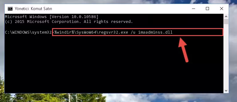Imaadminss.dll dosyası için temiz kayıt oluşturma (64 Bit için)