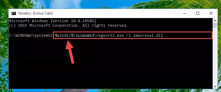 Imasrvsal.dll kütüphanesinin hasarlı kaydını sistemden kaldırma (64 Bit için)