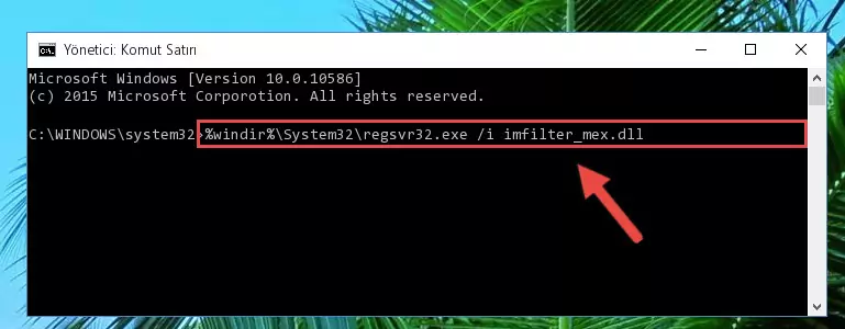 Imfilter_mex.dll kütüphanesinin kaydını sistemden kaldırma