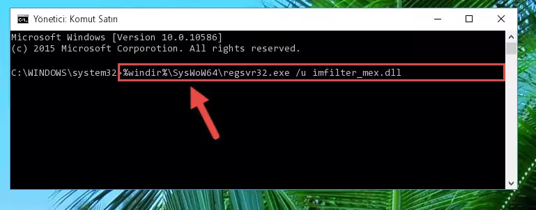 Imfilter_mex.dll kütüphanesi için temiz ve doğru kayıt yaratma (64 Bit için)