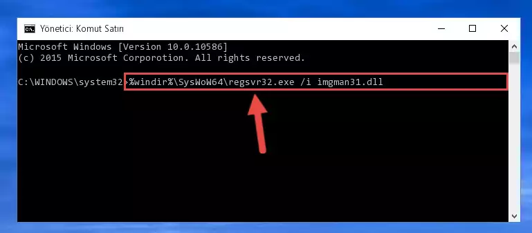 Imgman31.dll kütüphanesinin bozuk kaydını Windows Kayıt Defterinden kaldırma (64 Bit için)