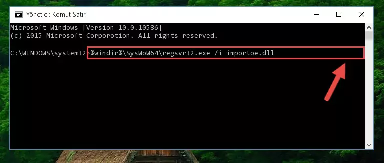 Importoe.dll dosyasının sorunlu kaydını Regedit'den kaldırma (64 Bit için)