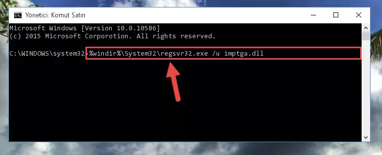 Imptga.dll kütüphanesi için Regedit (Windows Kayıt Defteri) üzerinde temiz kayıt oluşturma