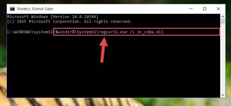 In_cdda.dll kütüphanesinin kaydını sistemden kaldırma