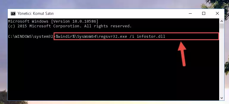 Infostor.dll kütüphanesinin bozuk kaydını Windows Kayıt Defterinden kaldırma (64 Bit için)