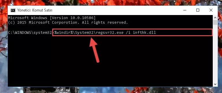 Infthk.dll dosyasının Windows Kayıt Defterindeki sorunlu kaydını silme