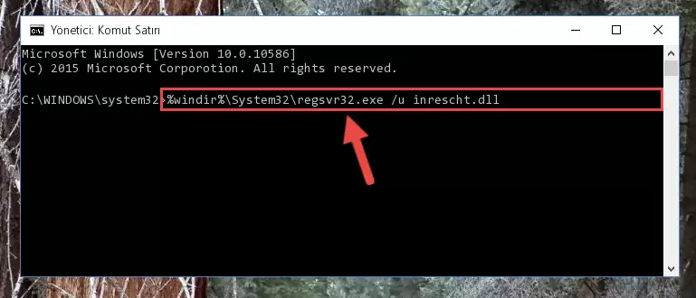 Inrescht.dll dosyası için Regedit (Windows Kayıt Defteri) üzerinde temiz kayıt oluşturma