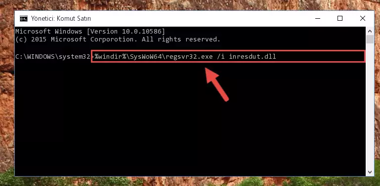 Inresdut.dll dosyasının hasarlı kaydını sistemden kaldırma (64 Bit için)