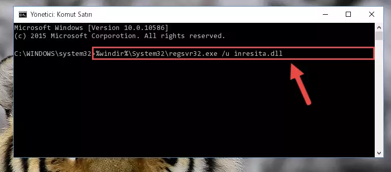 Inresita.dll kütüphanesi için Regedit (Windows Kayıt Defteri) üzerinde temiz kayıt oluşturma