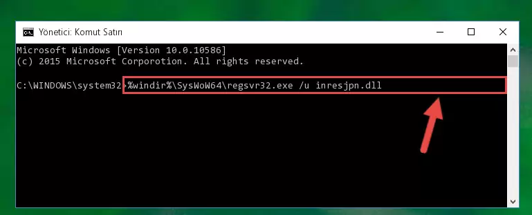 Inresjpn.dll kütüphanesi için Windows Kayıt Defterinde yeni kayıt oluşturma