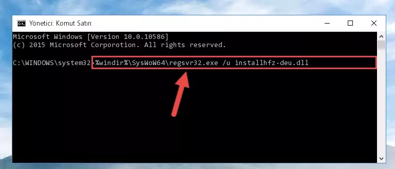 Installhfz-deu.dll dosyası için temiz kayıt oluşturma (64 Bit için)