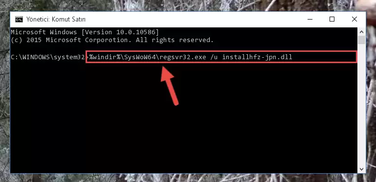 Installhfz-jpn.dll kütüphanesi için Regedit (Windows Kayıt Defteri) üzerinde temiz kayıt oluşturma